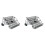 2X Metal 3-Tier Pull Down Spice Rack -  Retractable Large Capacity Kitchen Storage Shelf Organizer A 1