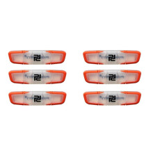 POWERTI 6Pcs Long Tennis Racket  Shockproof Damper Replacement Reduce Racquet Accessories-Orange