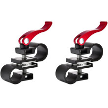 2X Heavy Duty Fishing Chair Umbrella Stand Holder Fixed Clip Brackets Mount Accessories Outdoors Universal Clamp,Black