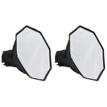 2X, 30cm Octagon Universal Softbox Flash Diffuser Portable Camera Soft Box for Yongnuo Photo Studio