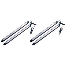 4X Luz de Circulação Diurna LED Universal Branco DRL Luzes de Neblina de Direção Âmbar 12V