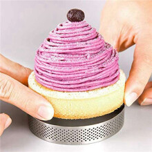 36 Pack Torten Ringe Aus Rostfreiem Stahl, 3 Zoll, Perforierter Kuchen Mousse Ring, Kuchen Ring Form, Runde Kuchen Backen Werkzeuge