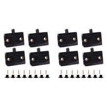 8 Stücke Schrank Tür Schalter Schränke für Schrank Lampen Schalter ÖFfnen Bei Geschlossener Tür Anwendbar für 12V 24V 110V Schwarz