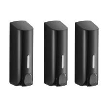 3X 350Ml Soap Dispenser Wall Mounted Manual Soap Dispenser Bathroom Shower Gel Liquid Shampoo Dispenser Holder