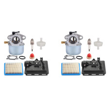 2X 799868 Carburador con 496116 795259 Base de Filtro de Aire Compatible con Motores 124L02 124T02 124T05 124T07 Carb