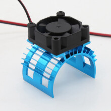 2X for A959-B 144001 124019 RC Car Aluminum Alloy Motor Heatsink Cover with Cooling Fan for 540 550 3650 Motor,1