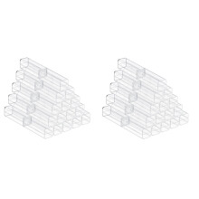 50Pcs Plastic Clear Pen Case Gift Empty School Office Collection Set Pen Container Storage for Father's Day 's Day
