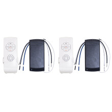 2X Universal Ceiling Fan Lamp Remote Control Kit AC 110V Timing Setting Adjuste Wind Speed Transmitter Receiver