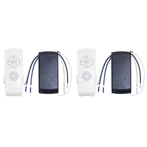 2X Universal Ceiling Fan Lamp Remote Control Kit AC 110V Timing Setting  Adjuste Wind Speed Transmitter Receiver