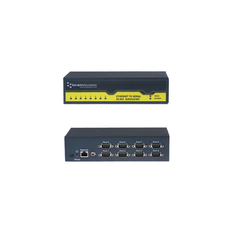 Brainboxes Es-842 8 Port Rs422/485 Ethernet To Serial Adapter 837324002690
