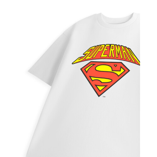 DC Comics (Medium) DC Comics Superman Short Sleeved T-Shirt (Mens White) 1