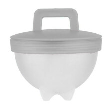 (Gray, 4 Piece Set) BPA-Free Egg Poacher, 4-Piece Set