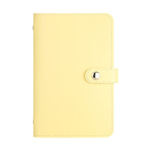 (Yellow) PU Leather A6 Cash Book for Bills & Notes