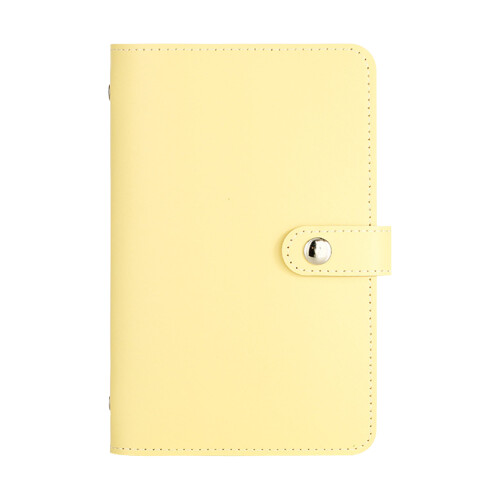 (Yellow) PU Leather A6 Cash Book for Bills & Notes