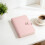 (Pink) PU Leather A6 Cash Book for Bills & Notes 2