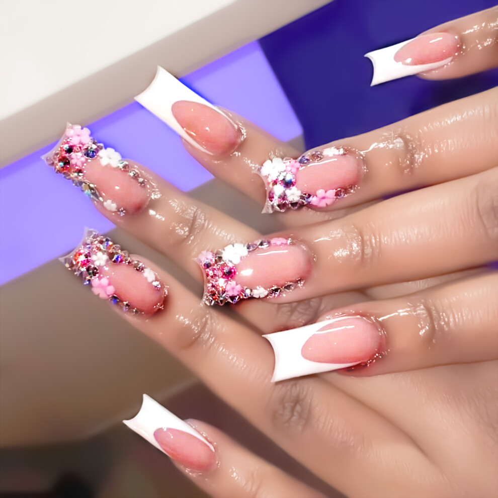 Dachuang Beauty French Tip Press-On Nails - Durable & Stylish