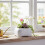 (03) White Ceramic Planter with Drainage Hole 1