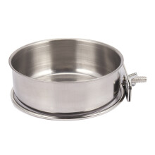 4 Pack Vogel Papagei Futter Tassen mit Klemme Edelstahl Futter NäPfe Dish Feeder für Nymphensittich, Conure, Wellensittiche, Sittich Papagei, Ara,