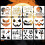12PCS Halloween Scrapbook Stencils - Reusable PET Templates 4