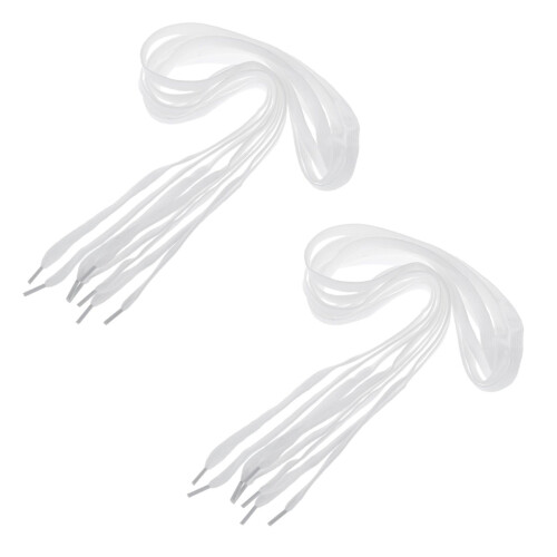 Bianco Piatto Lacci Della  da Tennis Scarpe Stringhe 4 Per 1