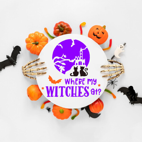 12PCS Halloween Scrapbook Stencils - Reusable PET Templates