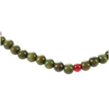 2X Olive Green Sandalwood Beads Buddha Buddhist Mala Stretch Necklace Rosary 29 inch