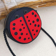 2X Ladybug Cute Children's Shoulder Bag Personality Wild Purse Accessories Bag