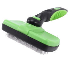 2X Peine Cepillo de Cosmetologia para Mascotas Cepillo Autolimpiante de Perro para Pequeno Gran Perro Gato Derramamiento de Pelo Largo Corto