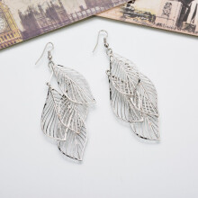 (Silver) Fashion Hollow Leaf Earrings, Gold/Silver Dangling
