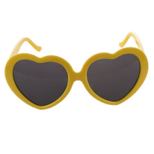 2X Moda Divertente Summer Love di Cuore, Occhiali Da Sole Giallo