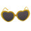 2X Moda Divertida Verano Forma de Corazon de Amor Gafas de  Amarillo 4