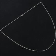 5X Jewelry Woman Chain, Stainless Steel "O" Necklace, Silver Color– 2 mm Wide – 65 cm Long