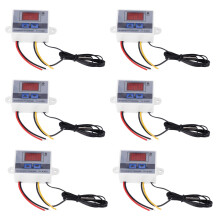 6X 220V Digital LED Temperature Controller 10A Thermostat Control  Probe New