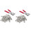 2X Pliers con 40 Set Bottoni Automatici del Rame Bianca con Bottoni Automatici per Rivetti 1