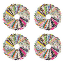 DIY Quilting Patch 240Pcs 10cmx10cm Charm Pack Cotton Fabric Patchwork Bundle Fabrics Cloth Sewing