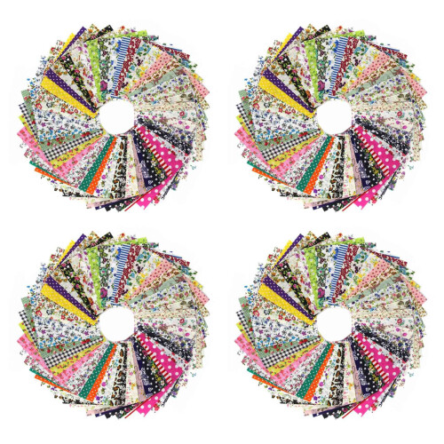 DIY Quilting Patch 240Pcs 10cmx10cm Charm Pack Cotton Fabric Patchwork Bundle Fabrics Cloth Sewing