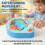 (Blue) Hand Crank Fish Toy for Kids - ABS Plastic 3