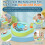 (Green) Hand Crank Fish Toy for Kids - ABS Plastic 3