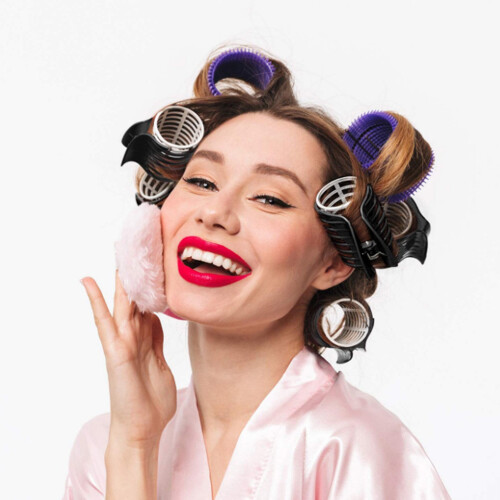(Black) 12pcs Hair Roller Clips for Long/Medium Hair 2