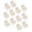 (White) 12pcs Hair Roller Clips for Long/Medium Hair 4