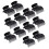 (Black) 12pcs Hair Roller Clips for Long/Medium Hair 5