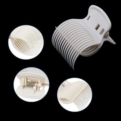 (White) 12pcs Hair Roller Clips for Long/Medium Hair