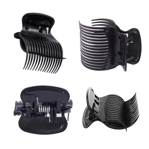 (Black) 12pcs Hair Roller Clips for Long/Medium Hair