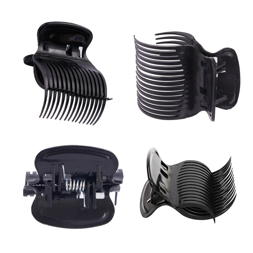 Phui-Pet-Supplies (Black) 12Pcs Hair Roller Clips For Long/Medium Hair
