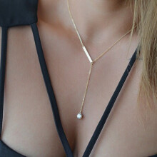 Black Gem Double Necklace for Women, Gift