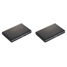 2X Metal Card Holder Wallet,Ultra Thin Stainless Steel Metal Wallets RFID Blocking Credit Card Wallet Holder,Black