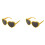2X Moda Divertida Verano Forma de Corazon de Amor Gafas de  Amarillo 1