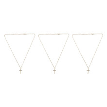 3X Sommer Gold Kette Kreuz Halskette Kleines Gold Kreuz Religiöser Schmuck