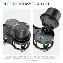 (Silver) 2-in-1 Car Cup Holder for Bottles & Phones