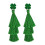 (2) St. Patrick\'s Green Tassel Earrings, 4-Leaf Clover Design 1